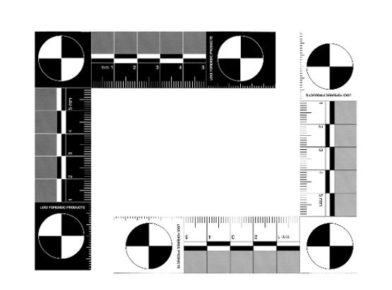 Winkellineal zur Fotodokumentation - zweiseitig